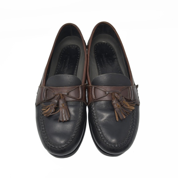 *J&M Sz 11D Black Leather Slip On Tassel Loafer main image 4